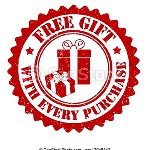 The more you spend the bigger the gift! No stickers! real stuff!